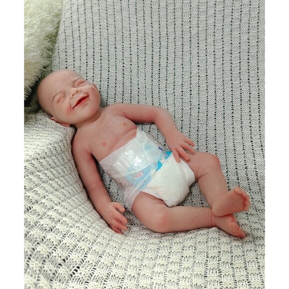 45cm Drink-wet Newborn 6.83lbs Silicone Reborn Baby Dolls Cute Baby Boy Doll - Picture 1 of 16